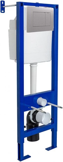 Инсталляция для унитазов Berges Atom с кнопкой смыва хром 040346 - 0