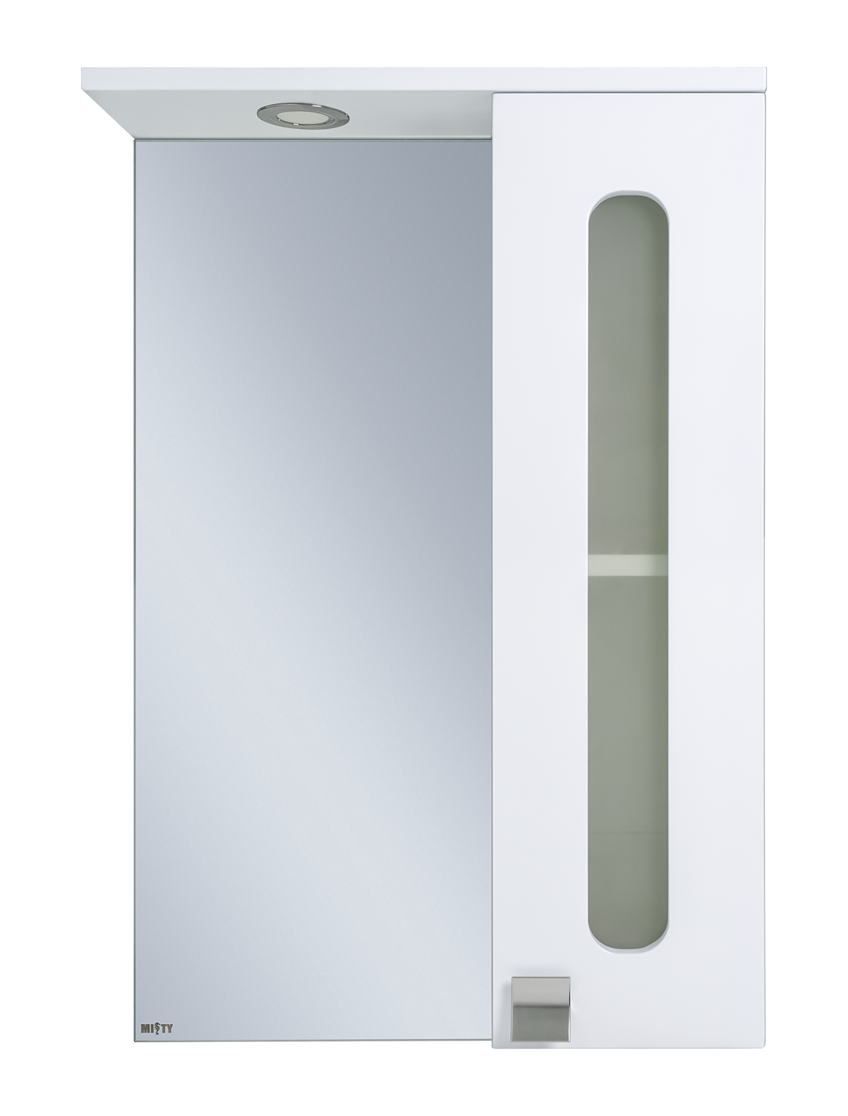 Зеркало-шкаф Misty Урал 50 правое белое с подсветкой Э-Ура-04050-021П - 0