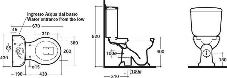 Унитаз-компакт Globo Paestum PA004.BI - 5