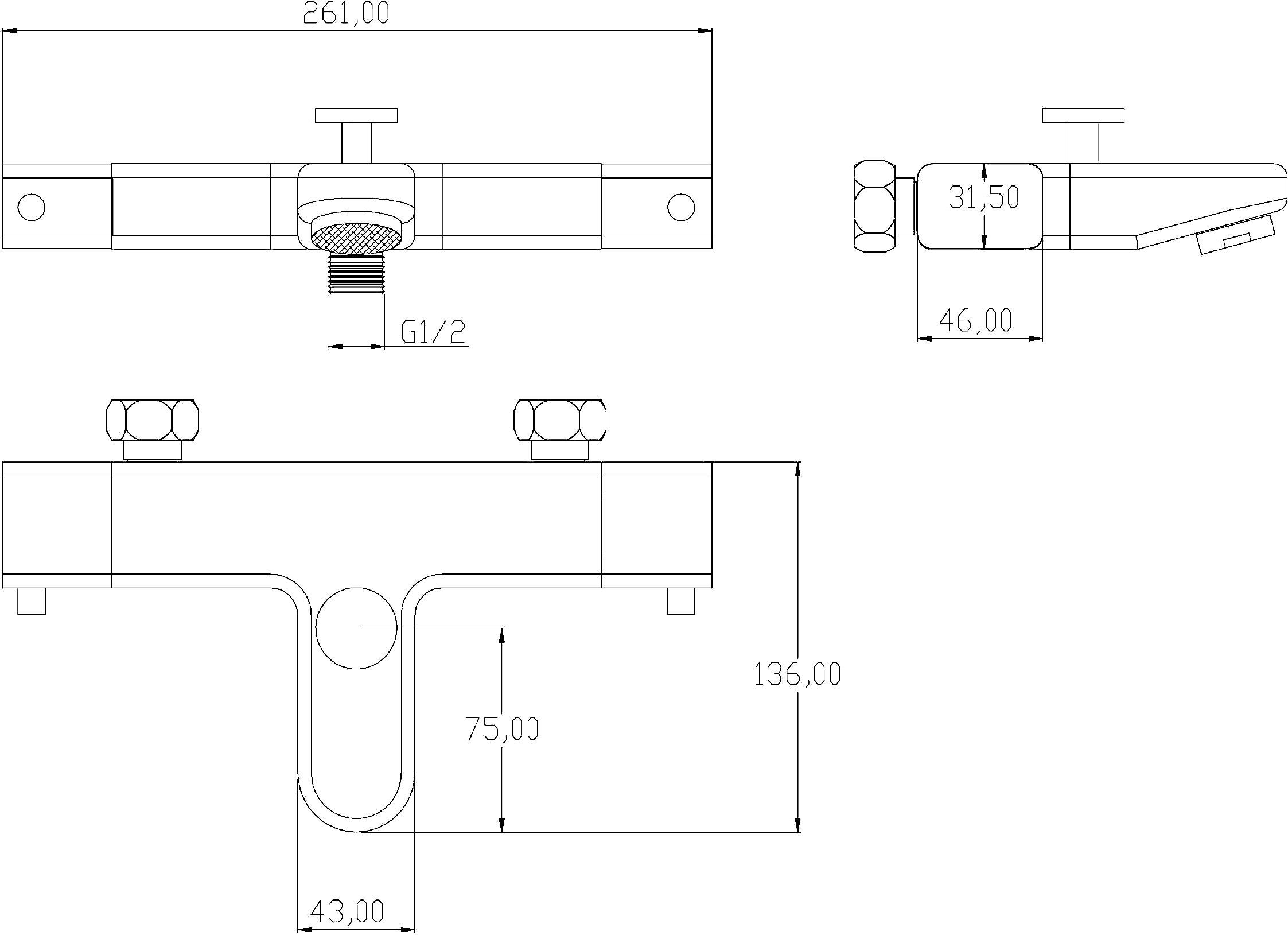 Термостат Swedbe Mercury 9062 для ванны с душем - 1