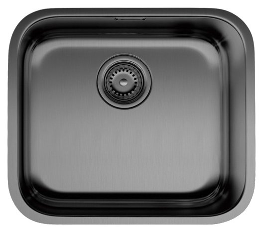 Мойка кухонная Omoikiri Omi 49-U GM вороненая сталь 4993073 - 0
