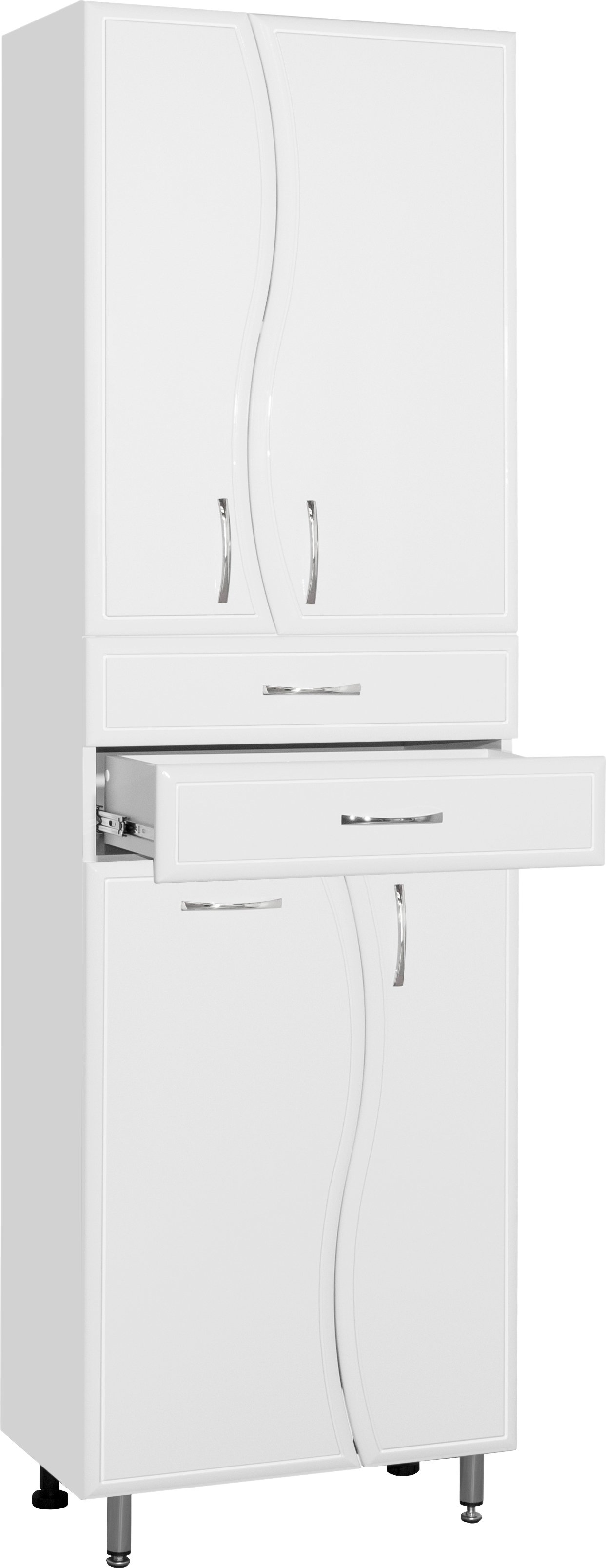 Шкаф-пенал Style Line Эко Волна 70 с бельевой корзиной ЛС-000010050 - 5