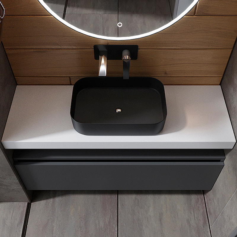 Тумба Armadi Art Flat Valessi Uno-S 120 подвесная черный матовый 897-120-A mat - 2