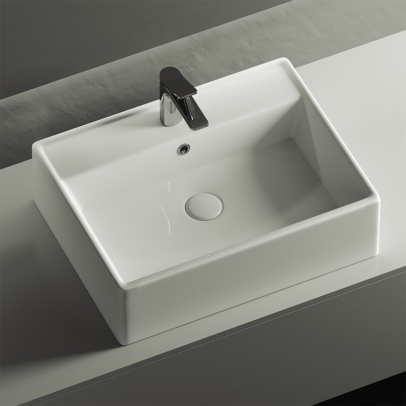 Раковина накладная Ceramica Nova Element 59х45 белая CN6046 - 1