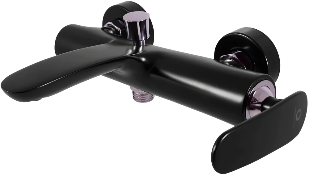 Смеситель для ванны с душем Rav Slezak Tigris черный матовый - хром TG154.5CMATC - 0