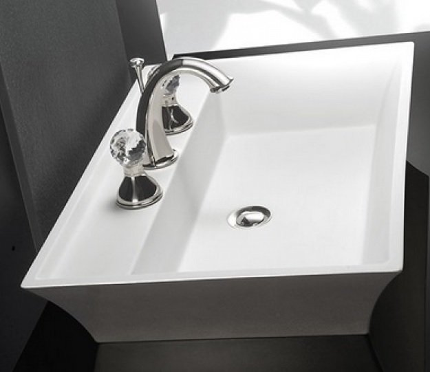 Раковина накладная Armadi Art NeoArt 67 серебро - белый 804 - 1