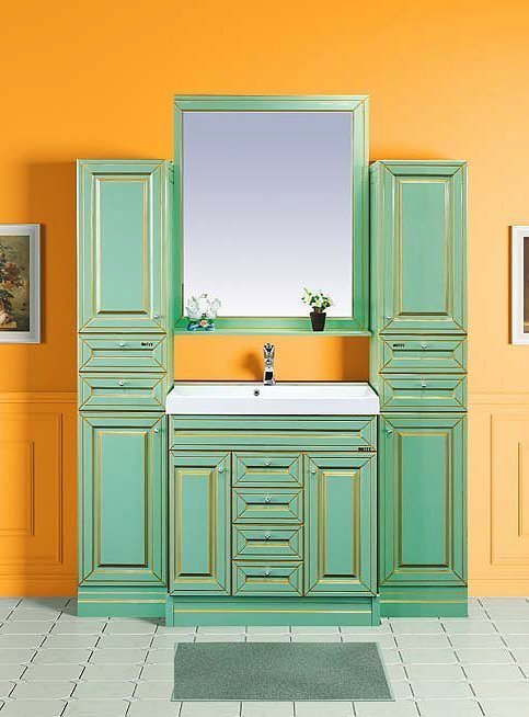 Тумба для комплекта Misty Vena 75 салатовая, патина Л-Вен01075-0733Я - 2