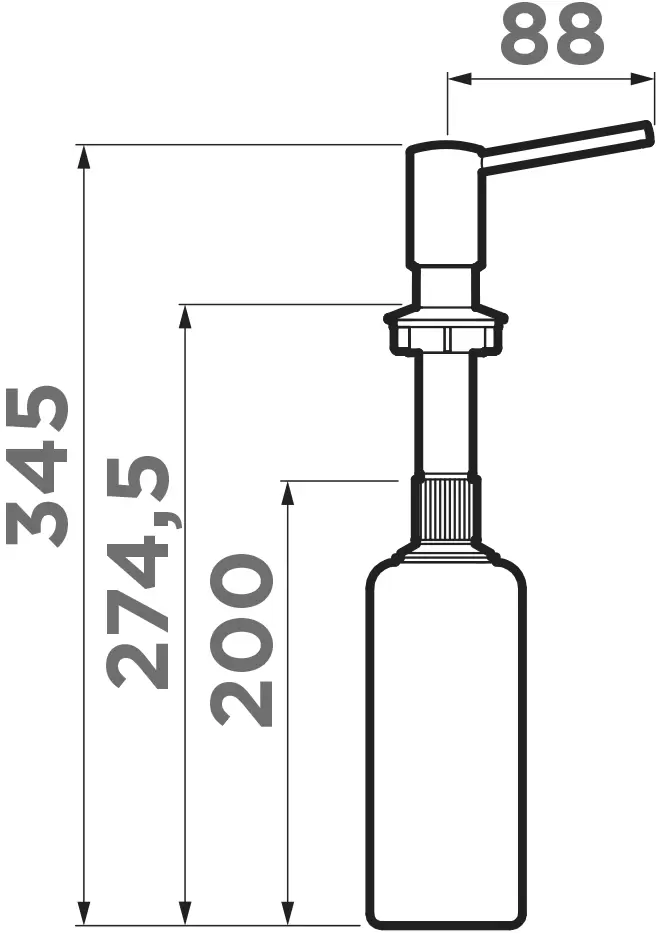 Встраиваемый дозатор для жидкого мыла Omoikiri античная латунь  4995029 - 1