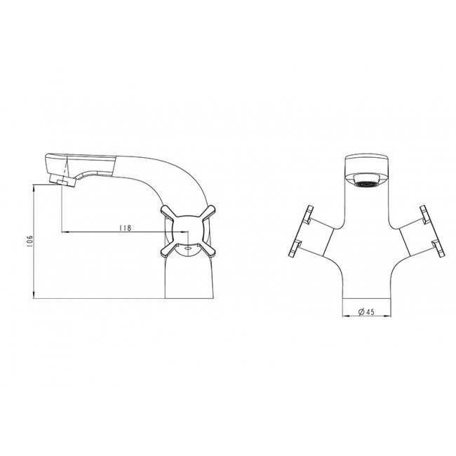 Смеситель Kaiser Cuatro 58011 для раковины - 1