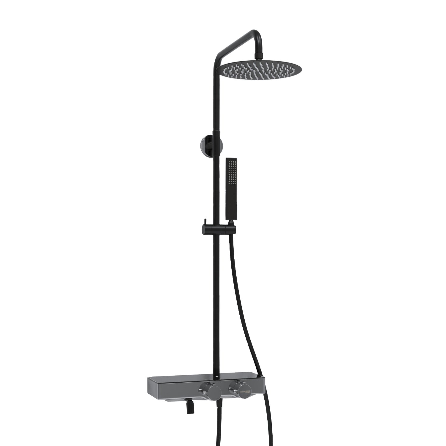 Душевая система WasserKraft 24.8 с термостатом черный матовый - хромоникель A114.258.218.CB Thermo - 0