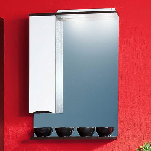 Зеркало-шкаф Бриклаер Токио 60 L венге, белый глянец 4627125411557 - 0