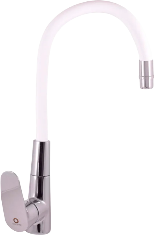 Смеситель для кухни Rav Slezak Amur с гибким изливом белый - хром AM719.5/10B - 0