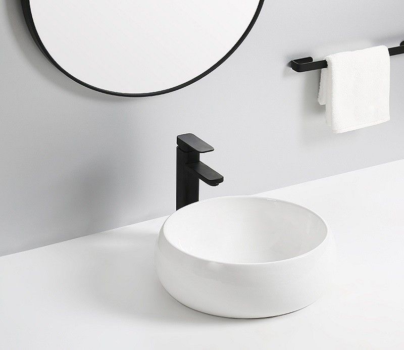 Раковина накладная CeramaLux N 40 см белый  5004 - 4