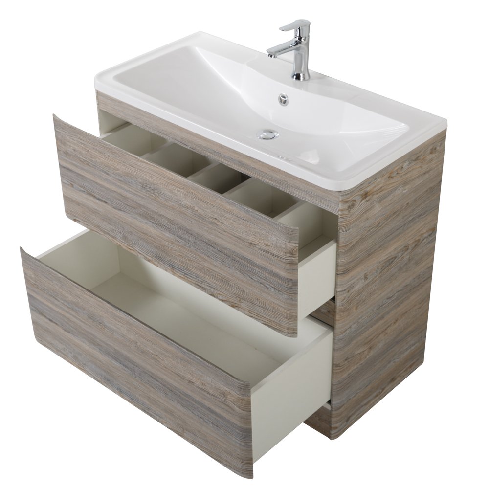 Тумба с раковиной BelBagno 100 светлое дерево - 3