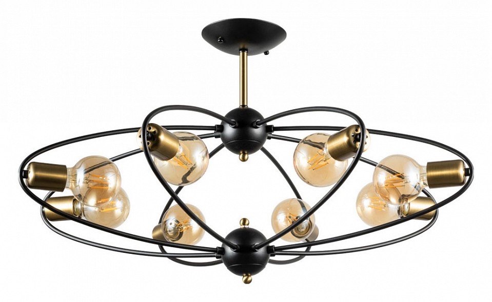 Потолочная люстра Arte Lamp Glasgow A1963PL-8BK - 0