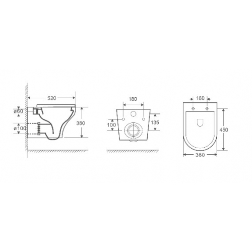 Унитаз подвесной Weltwasser WW SK Odenbach 004GL-WT безободковый с микролифтом белый  10000003704 - 1