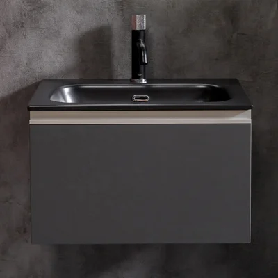 Тумба под раковину Armadi Art Vallessi 60 черный матовый 837-060-A matt - 0