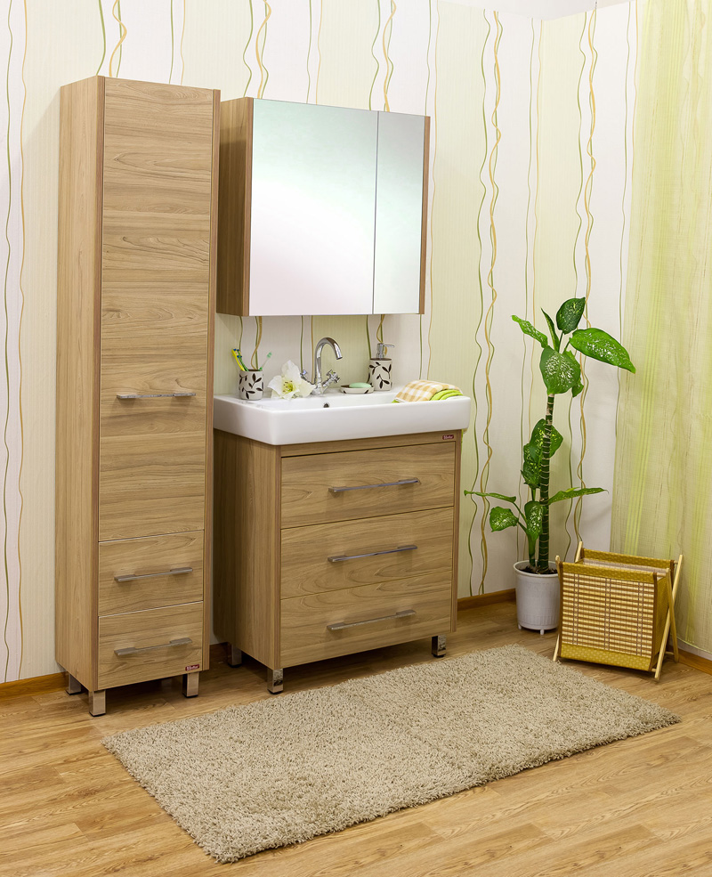 Шкаф-пенал Sanflor Ларго вяз швейцарский L Н0000000024 - 2