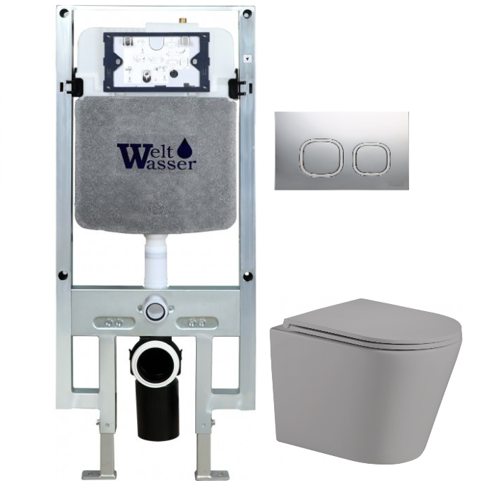 Комплект Weltwasser AMBERG 497 ST + SALZBACH 004 MT-GR + AMBERG RD-MT CR  10000006761 - 0