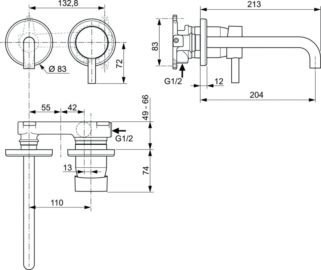 Смеситель для раковины Ideal Standard Ceraline хром A6938AA - 1