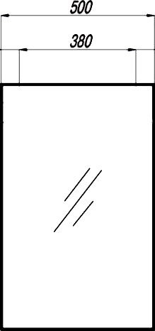 Зеркало Aquaton Рико 50 белый 1A216302RI010 - 3