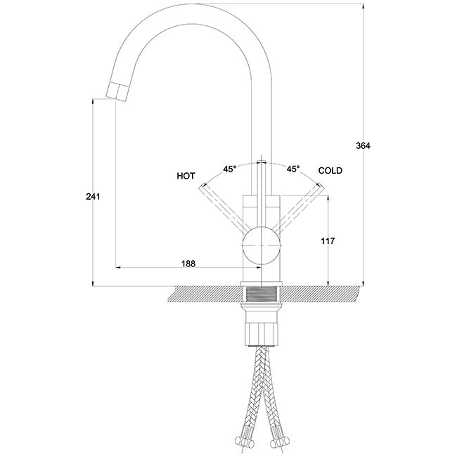 Смеситель Kaiser Merkur 26633 для кухонной мойки - 1