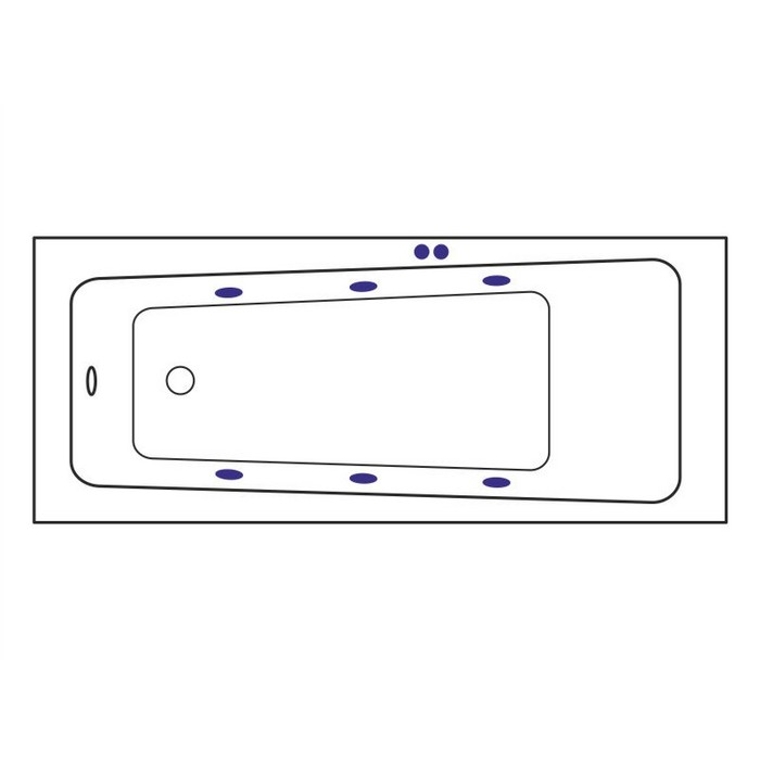 Ванна акриловая Excellent Ava Soft 160х70 с гидромассажем белый - хром WAEX.AVA16.SOFT.CR - 4