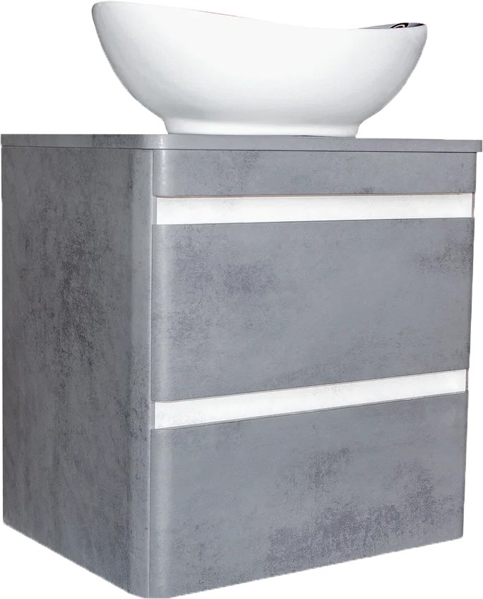 Тумба для комплекта Style Line Атлантика 60 Люкс Plus, подвесная, бетон темный СС-00002279 - 5