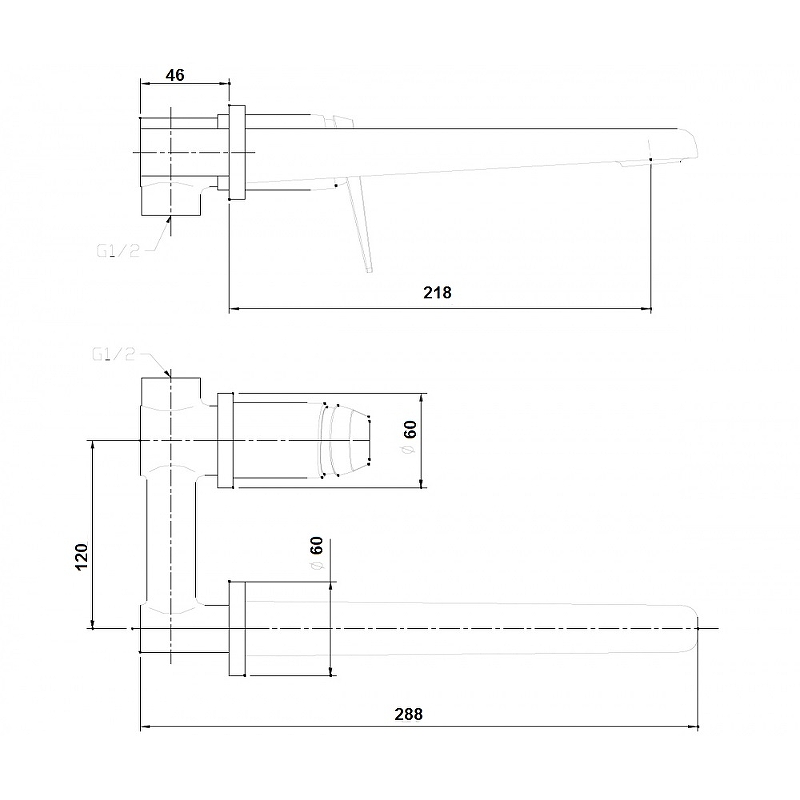 Смеситель для раковины встраиваемый Abber Zeitlos белый матовый AF8912W - 2