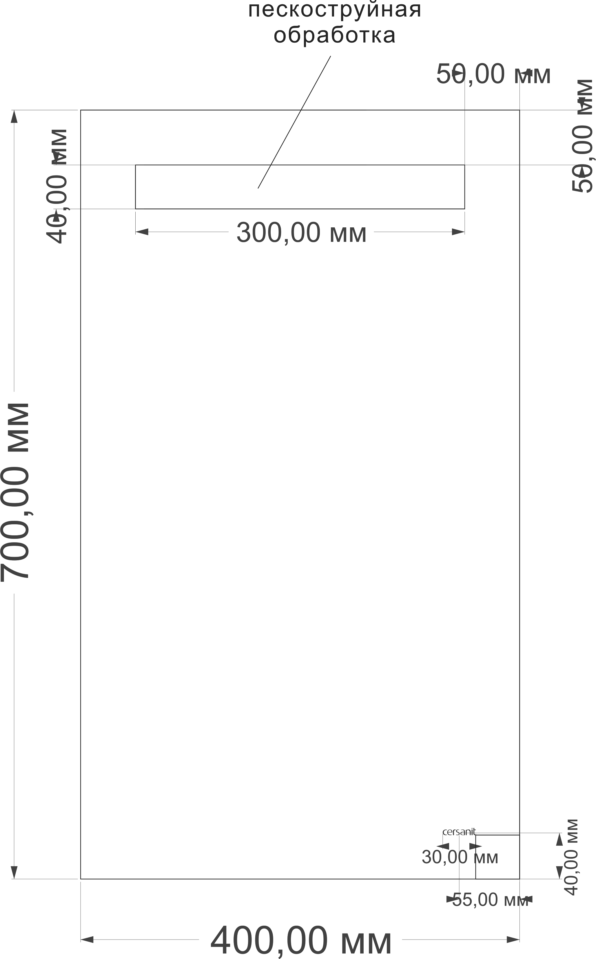 Зеркало Cersanit LED 010 base 40, с подсветкой KN-LU-LED010*40-b-Os - 5