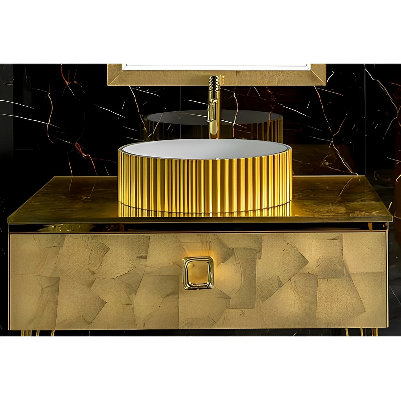 Тумба под раковину Armadi Art Lucido 80 золото 770-080-Foil - 0