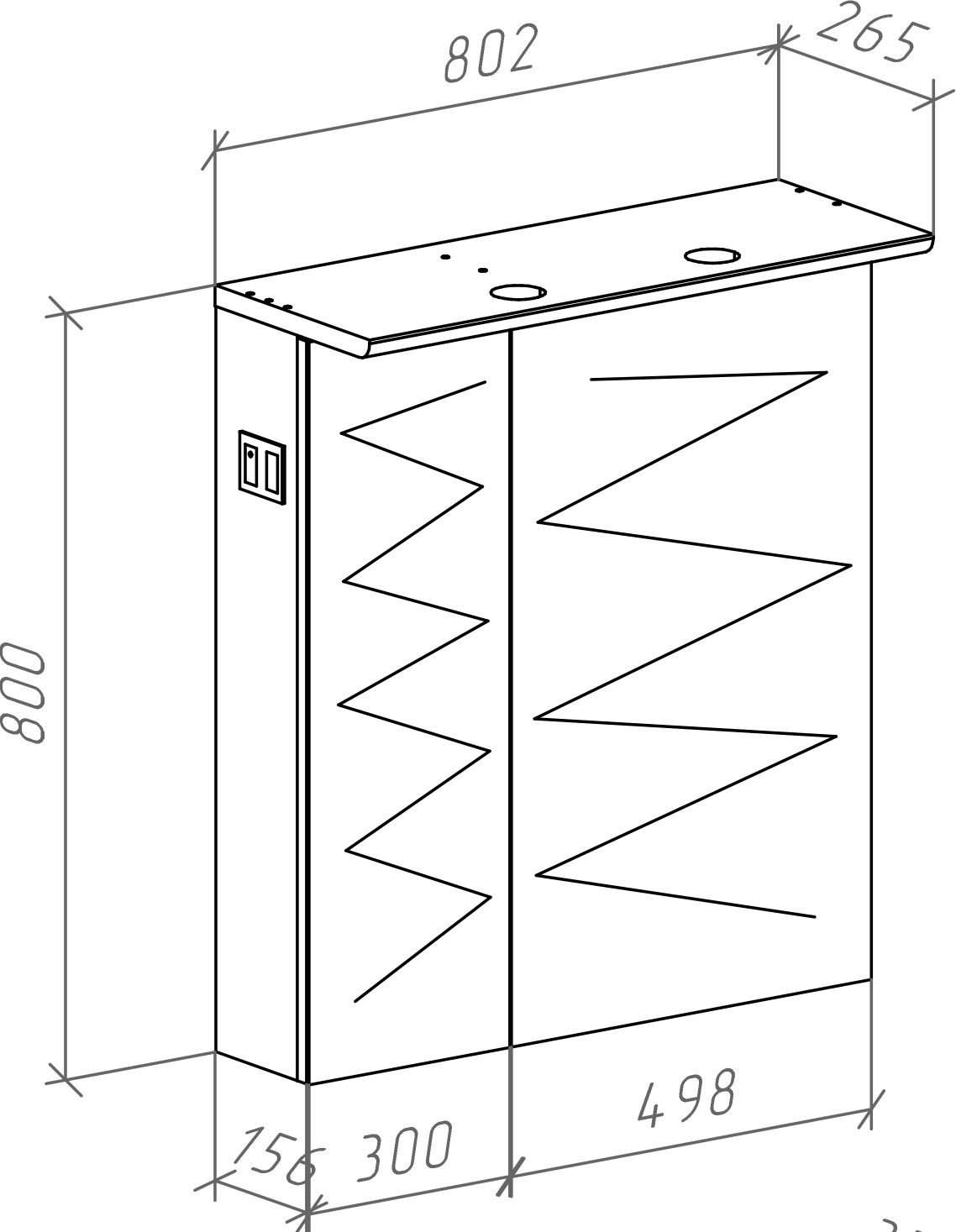 Зеркало-шкаф Bellezza Анкона 80 с подсветкой 4619613000015 - 2