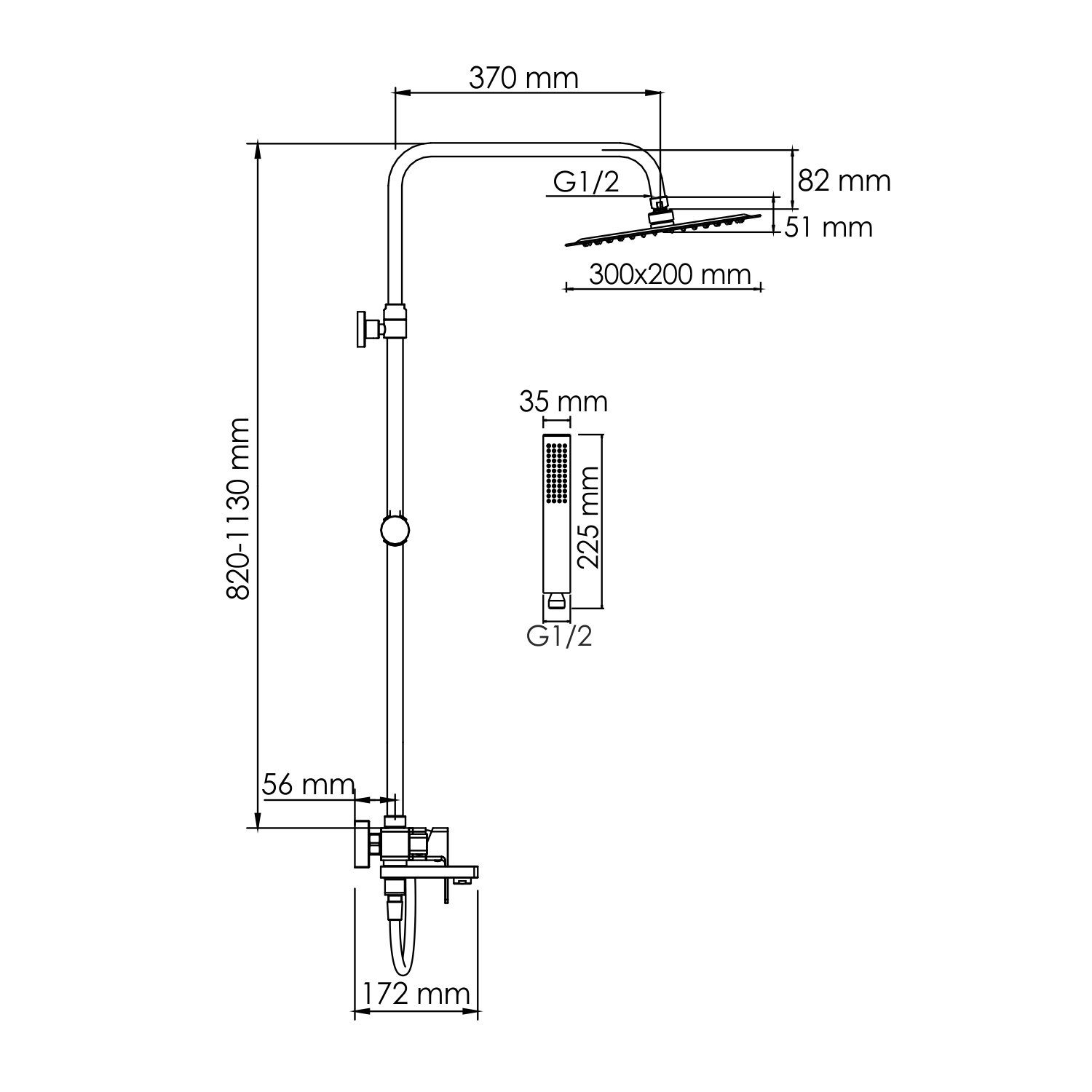 Душевая стойка WasserKraft хром A177.069.103.087.CH - 2