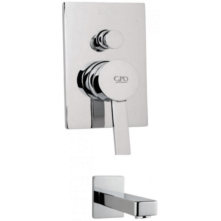 Смеситель для ванны с душем GPD Quadro хром MAB90 - 0