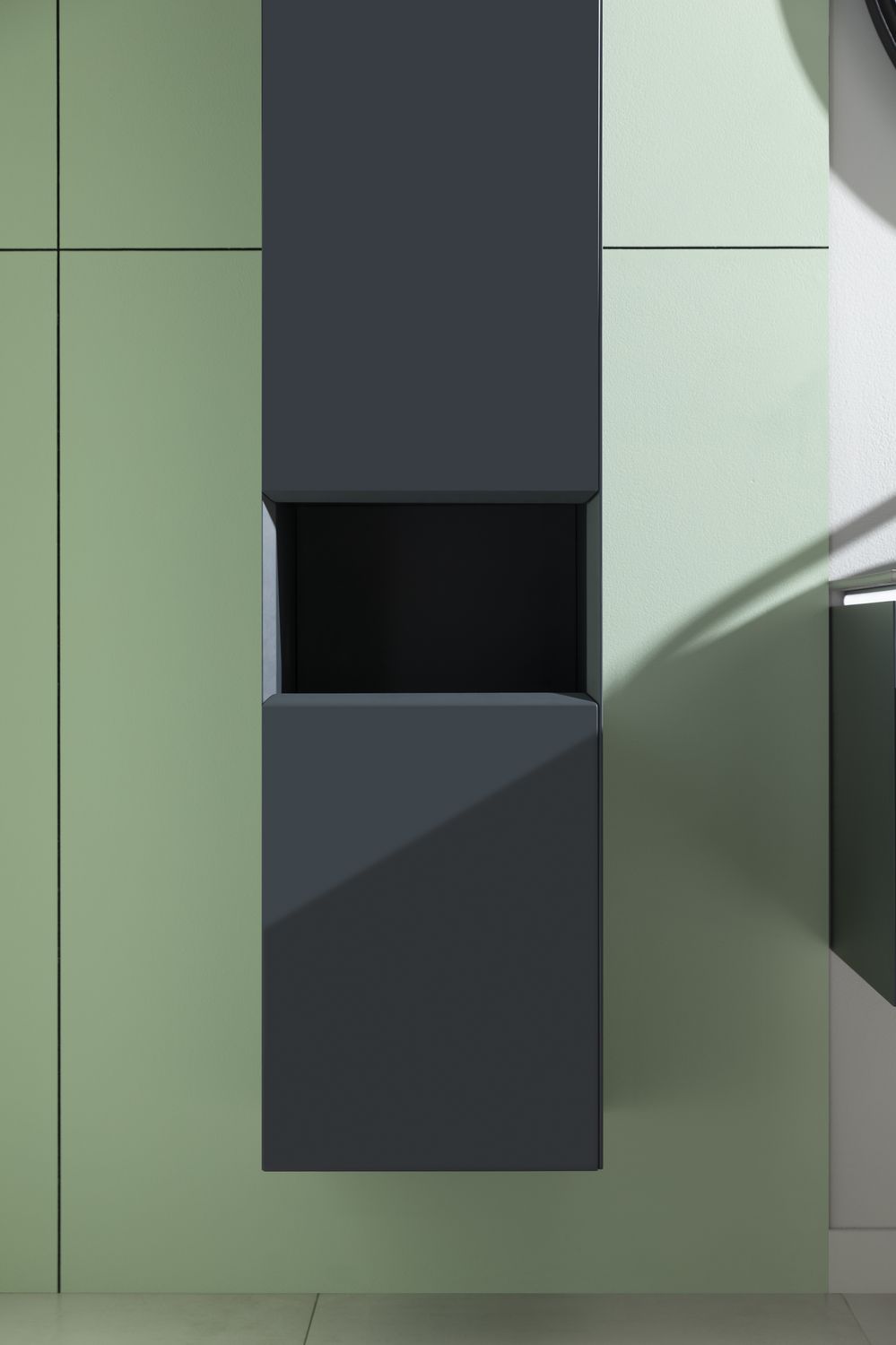 Шкаф пенал Allen Brau Infinity 35 L подвесной черный матовый 1.21010.AM - 13