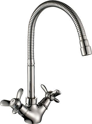 Смеситель для кухонной мойки Rossinka  хром  Q02-75 - 0