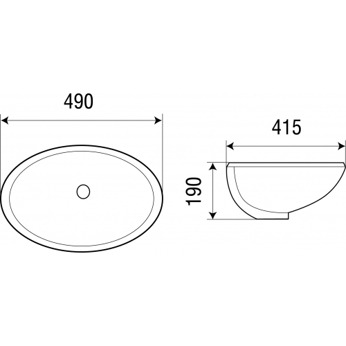 Раковина встраиваемая Weltwasser WW Deilbach 6021 49 белый  10000003897 - 1