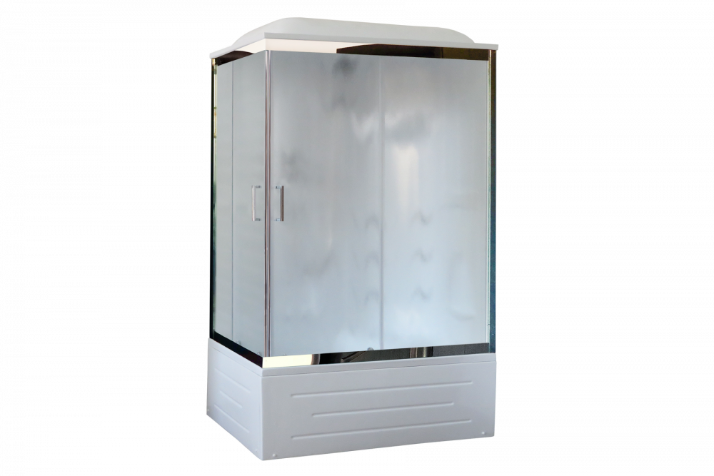 Душевая кабина Royal Bath 120х80 правая хром стекло матовое с гидромассажем RB8120BP2-M-CH-R - 0