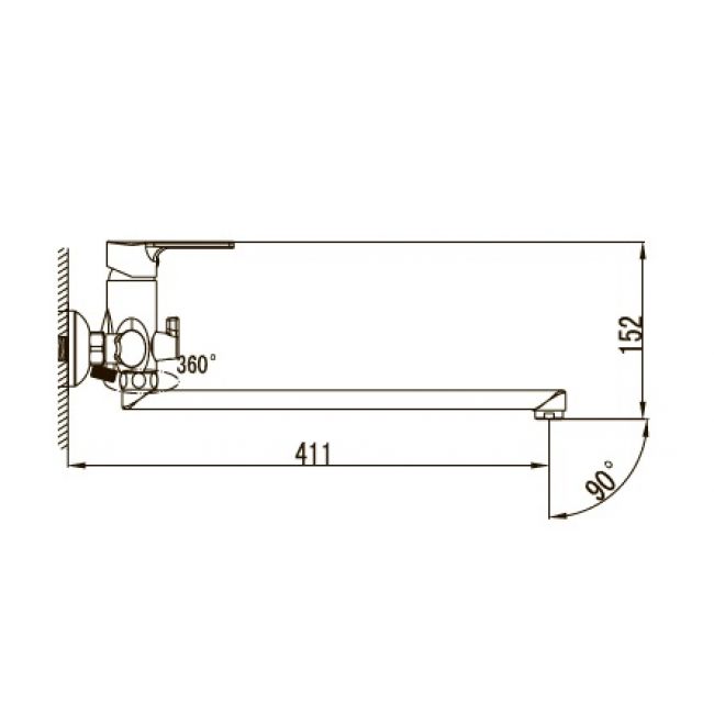 Смеситель для ванны с душем KAISER Oval  56055 - 1