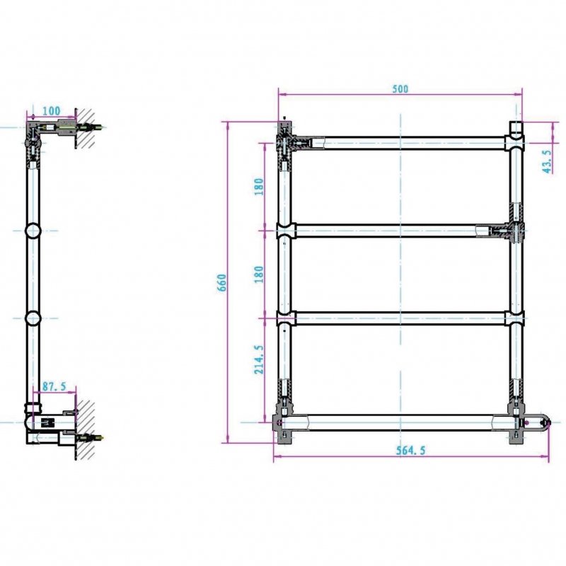 Полотенцесушитель электрический Boheme Medici бронза глянцевая 704 - 1