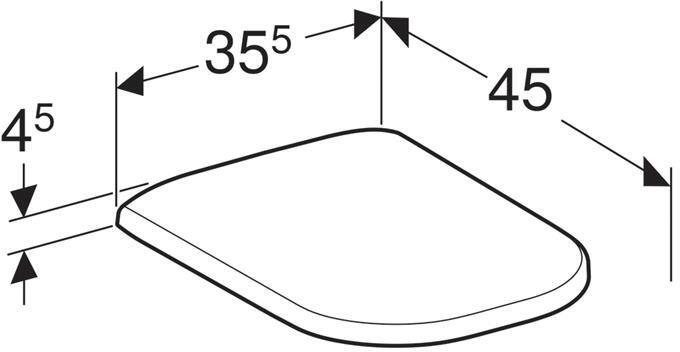 500.236.01.1 Geberit Smyle Сиденье для унитаза с механизмом плавного закрывания SoftClose, крепление сверху - 1