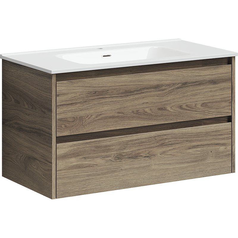 Тумба под раковину подвесная Sancos Libra 90 светлое дерево LB90ECH - 0