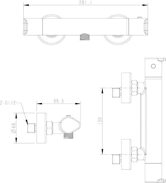Термостат Bravat Waterfall F939114C-01A-RUS для душа - 2