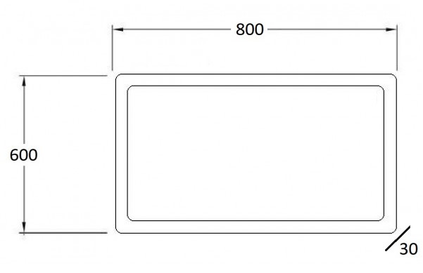 Зеркало SanVit Кристалл 80 с подсветкой zkris080 - 4