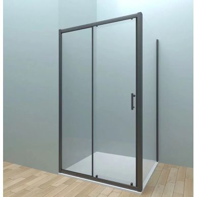 Душевой уголок Veconi Rovigo 150х70, черный  RV072B-15070-01-C4 - 0