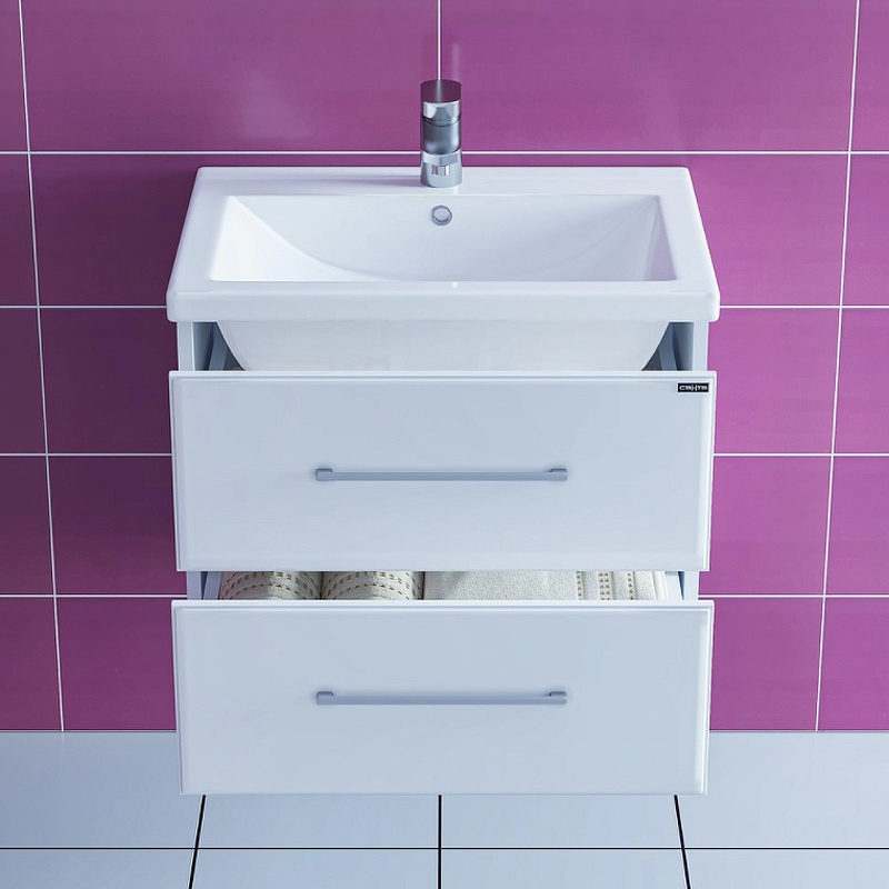 Тумба под раковину подвесная Санта Омега 60 белый 207045 - 2