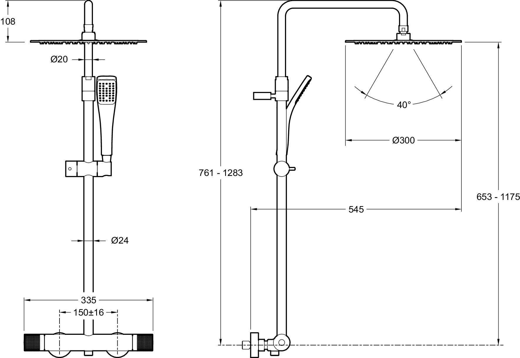 Душевая стойка Jacob Delafon Rivoli E26587-CP - 2