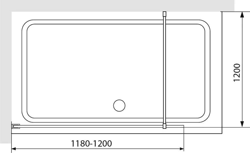 Душевая перегородка RGW Walk In WA-012B 120х200 профиль черный стекло прозрачное 35101212-84 - 2