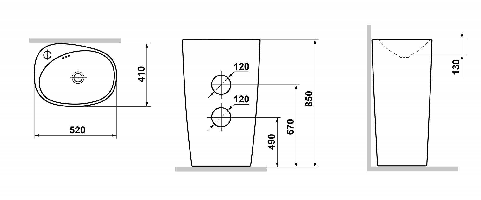 Раковина Laguraty 2100w - 1