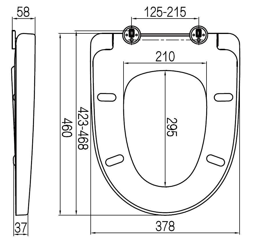 Крышка-сиденье Am.Pm Awe C117852WH с микролифтом, петли хром - 1